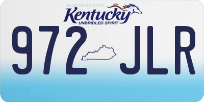 KY license plate 972JLR