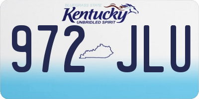 KY license plate 972JLU