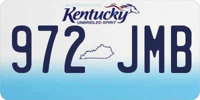 KY license plate 972JMB