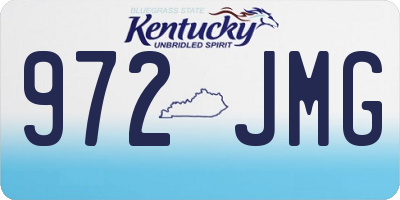 KY license plate 972JMG
