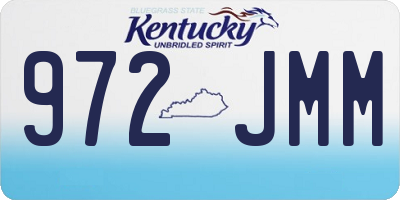 KY license plate 972JMM