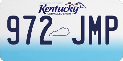 KY license plate 972JMP