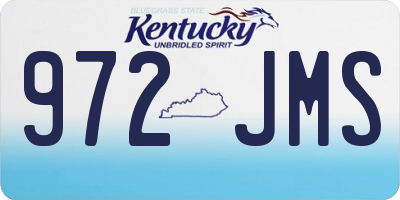 KY license plate 972JMS