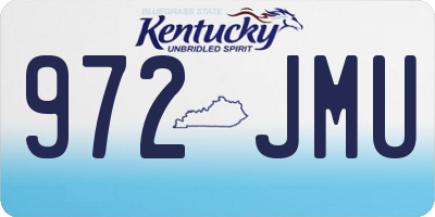 KY license plate 972JMU