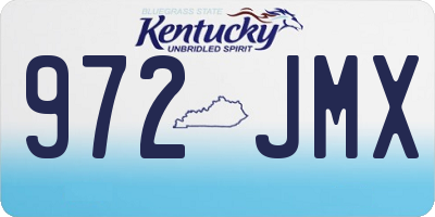 KY license plate 972JMX