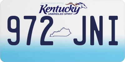 KY license plate 972JNI