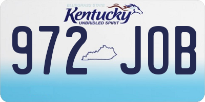 KY license plate 972JOB