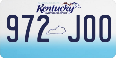 KY license plate 972JOO
