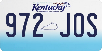 KY license plate 972JOS