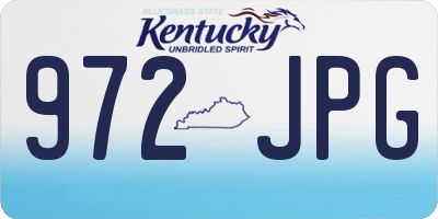 KY license plate 972JPG
