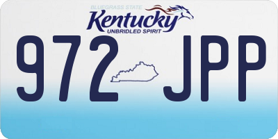 KY license plate 972JPP
