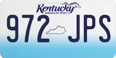 KY license plate 972JPS