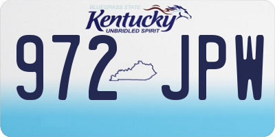 KY license plate 972JPW