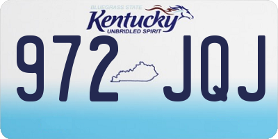 KY license plate 972JQJ