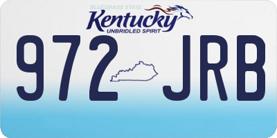 KY license plate 972JRB