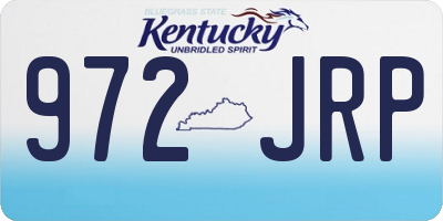 KY license plate 972JRP