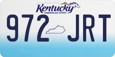 KY license plate 972JRT
