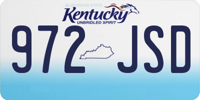 KY license plate 972JSD