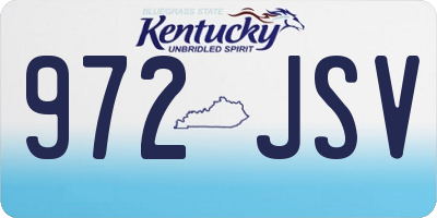 KY license plate 972JSV