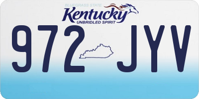 KY license plate 972JYV