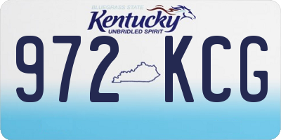 KY license plate 972KCG