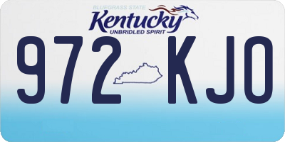 KY license plate 972KJO