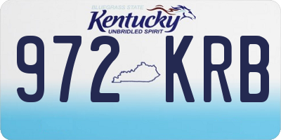 KY license plate 972KRB