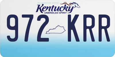 KY license plate 972KRR