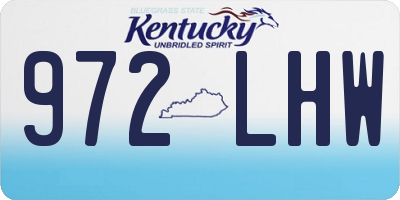 KY license plate 972LHW
