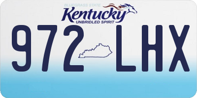 KY license plate 972LHX