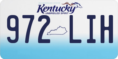 KY license plate 972LIH