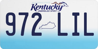 KY license plate 972LIL