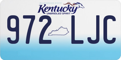 KY license plate 972LJC
