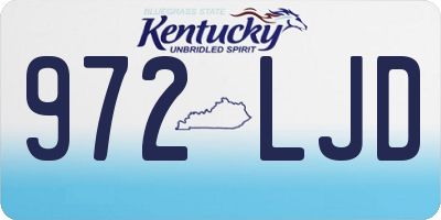 KY license plate 972LJD