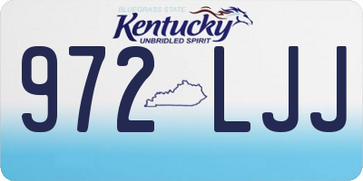 KY license plate 972LJJ
