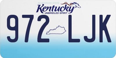 KY license plate 972LJK