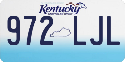 KY license plate 972LJL