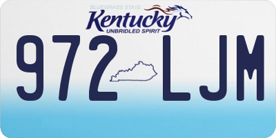 KY license plate 972LJM