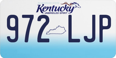 KY license plate 972LJP