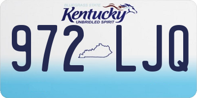 KY license plate 972LJQ