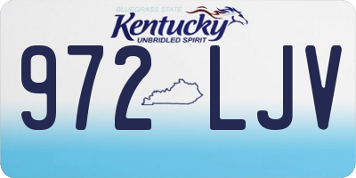 KY license plate 972LJV