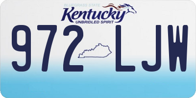 KY license plate 972LJW