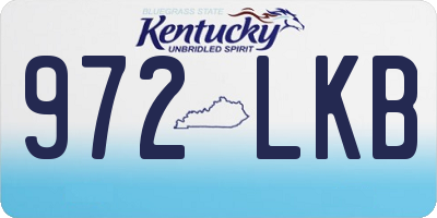 KY license plate 972LKB