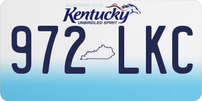 KY license plate 972LKC