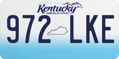 KY license plate 972LKE