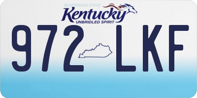 KY license plate 972LKF