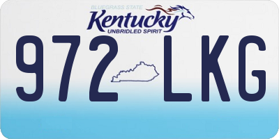 KY license plate 972LKG