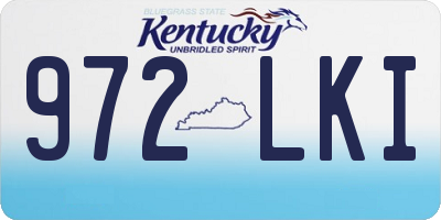 KY license plate 972LKI
