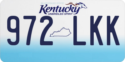 KY license plate 972LKK