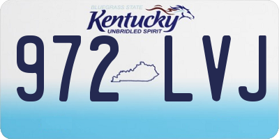 KY license plate 972LVJ